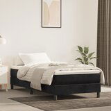 vidaXL Vzmetnica z žepkasto vzmetjo črna 80x210x20 cm blago Cene
