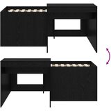 Krevet za djecu s visokim okvirom i stolom Crna 80 x 160 cm | shoptok.hr
