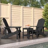  Vrtne stolice Adirondack sa stolićem HDPE antracit | shoptok.hr