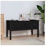  Klubska mizica črna 102x49x55 trdna borovina | Shoptok.si