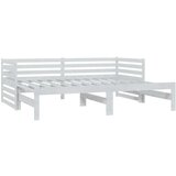  Dnevni ležaj na izvlačenje bijeli od borovine 2 x (90x200) cm | shoptok.hr