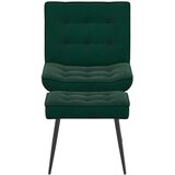  Stolica za opuštanje s osloncem za noge tamnozelena baršunasta | shoptok.hr