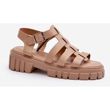 Boto FD1 Beige Women's Roman Sandals Rosarose | Shoptok.si