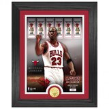 The Highland Mint Michael Jordan 23 Chicago Bulls 6 Time NBA Champ Banners Bronze Coin Photo Mint brončana kovanica i fotografija u okviru | shoptok.hr