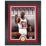 Michael Jordan 23 Chicago Bulls 6 Time NBA Champ Banners Bronze Coin Photo Mint brončana kovanica i fotografija u okviru
