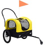  2-u-1 prikolica za bicikl i kolica za kućne ljubimce žuto-crna | shoptok.hr