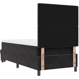  Krevet s opruga kutije s uzglavljem Crna 190 x 90 cm Baršun | shoptok.hr