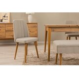 Hanah home vina 03 1005 atlantic pine cream (produžni trpezarijski sto, stolice i konzola set (7 komada)