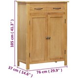 Ormarić za cipele od masivne hrastovine 76 x 37 x 105 cm | shoptok.hr