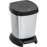 Rotho Koš za smeti s pedalko Paso 6l / 23,4x21,9x29,2cm / srebrna, črna / pvc, (20456210) | Shoptok.si