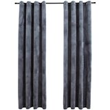 Furnova Zatemnitvene zavese z obročki 2 kosa žamet antracitne 140x175cm, (21918102) | Shoptok.si