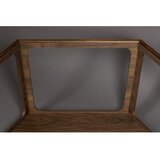 Dutchbone Klubska mizica s stekleno mizno ploščo v temni naravni barvi 80x92,5 cm Sita – | Shoptok.si