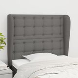  Uzglavlje s ušima tamnosivo 103x23x118/128 cm od tkanine | shoptok.hr