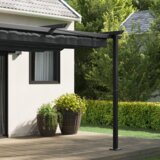 vidaXL zidni gazebo Antracit 3 x 3 m Čelik | shoptok.hr