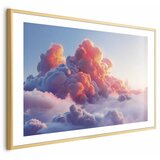  Plakat Dusk Spectacle: Clouds in Shades of Pink and Purple 30x21 Zlatni okvir s margom | shoptok.hr
