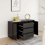  Komoda s 3 ladice crna 120 x 41 x 75 cm od iverice | shoptok.hr