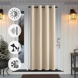 MIULEE 200 × 140 cm Termična zatemnitvena zavesa z rinkami | Shoptok.si