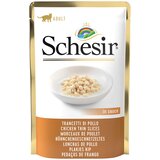  Varčno pakiranje Schesir v želeju vrečke za mačke 24 x 85 g - Piščančji trakci v omaki | shoptok.hr