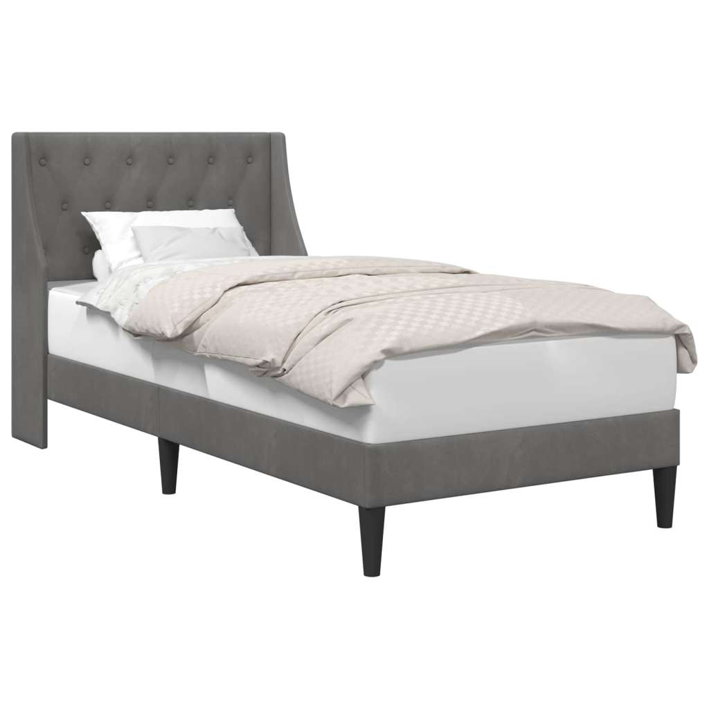  Okvir za krevet Tamno siva 90 x 200 cm Baršun - Tamno siva 90 x 200 cm | shoptok.hr