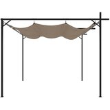  Pergola s pomičnim krovom smeđesiva 295 x 292 x 230 cm | shoptok.hr