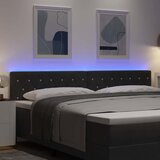  LED glava kreveta s LED trakama s uzglavljem Crna 200 cm Baršun | shoptok.hr