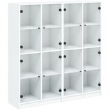 Furnova Knjižna omara z vrati bela 136x37x142 cm inženirski les, (21954878) | Shoptok.si