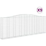  Lučne gabionske košare 9 kom 400x30x140/160cm pocinčano željezo | shoptok.hr