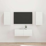  Komplet TV omaric 2 pcs Visok sijaj bela Konstruiran les, (5000132540) | Shoptok.si
