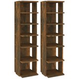  Stalci za cipele 2 kom dimljeni hrast 27,5 x 27 x 102 cm drveni | Eponuda.com