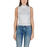 Calvin Klein Jeans Topi & Bluze A- WOVEN LABEL SL QZ LV047C909G Bela | Shoptok.si