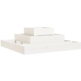 Maison Chic Visoka greda - Greda - Cvetlični Lonec bela 80x80x27 cm trdna borovina, (21789011) Cene