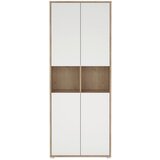 MID.YOU ARHIVSKA OMARA bela, barve hrasta | Shoptok.si