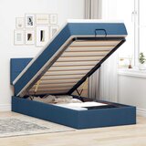  Otomanski krevet s madracem i LED plavi 90x200 cm tkanine | shoptok.hr