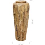 vidaXL Okrasna vaza 40x100 cm trdna tikovina | Shoptok.si