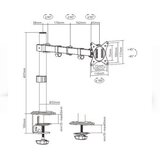  NOSAČ ZA MONITOR GEMBIRD MA-D1-01, montaža na stol, (rotate, tilt, swivel), 17”-32”, up to 9 kg | Eponuda.ba