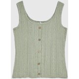 Marisse Olive Button Top | Shoptok.si