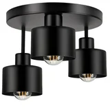ZD177 stropna lampa 3× E27, metalna, 30 cm – črna