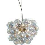 QAZQA Art Deco viseča svetilka zlata z mavričnim steklom 50cm 8-luči - Uvas u