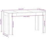  Blagovaonski stol boja hrasta sonome 140 x 74,5 x 76 cm iverica | shoptok.hr