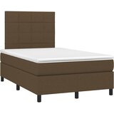  box spring s madracem LED tamnosmeđi 120x200 cm tkanina | shoptok.hr