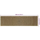 Preproga Naravna in črna 80 x 300 cm Juta, (5000132895) | Shoptok.si