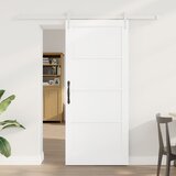 vidaXL drsna vrata s kompletom strojne opreme bela 78x202 cm trdni les bor, notranja vrata 'ORKDAL'bela 78x202x4 cm trdni les bor Cene