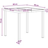 Vrtni set za objed 5 pcs Crna i tamno siva 80 x 80 x 73 cm | shoptok.hr