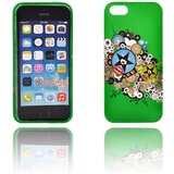 mobiline.si gumijasti / gel etui art za apple iphone se / iphone 5S / iphone 5 - zeleni s krogi Cene