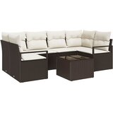  Set sofe 7 kom. 6-Broj sjedala Smeđa i krem poliratan 234 x 122 x 85 cm | shoptok.hr