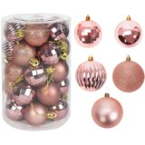 Tutumi Set ružičastih božićnih kuglica 34 komada SYSD1688-026 | shoptok.hr