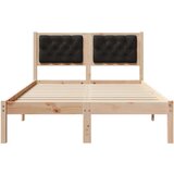  Okvir za krevet s uzglavljem Crna 135 x 190 cm tkanina | shoptok.hr