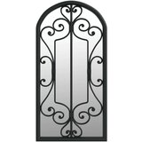  Vrtno ogledalo crno 70 x 30 cm željezno za vanjsku upotrebu | shoptok.hr