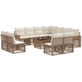 vidaXL Vrtna sedežna garnitura 12 pcs Bež in smetanasto bela, (5000271542) | Shoptok.si