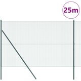 vidaXL Varjena Ograja s 13 Stebri Zelena 1.6x25 m Jeklo | Shoptok.si